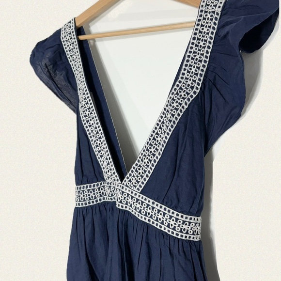 J. Crew Ruffle Deep V-Neck Beach Dress - Picture 7 of 9